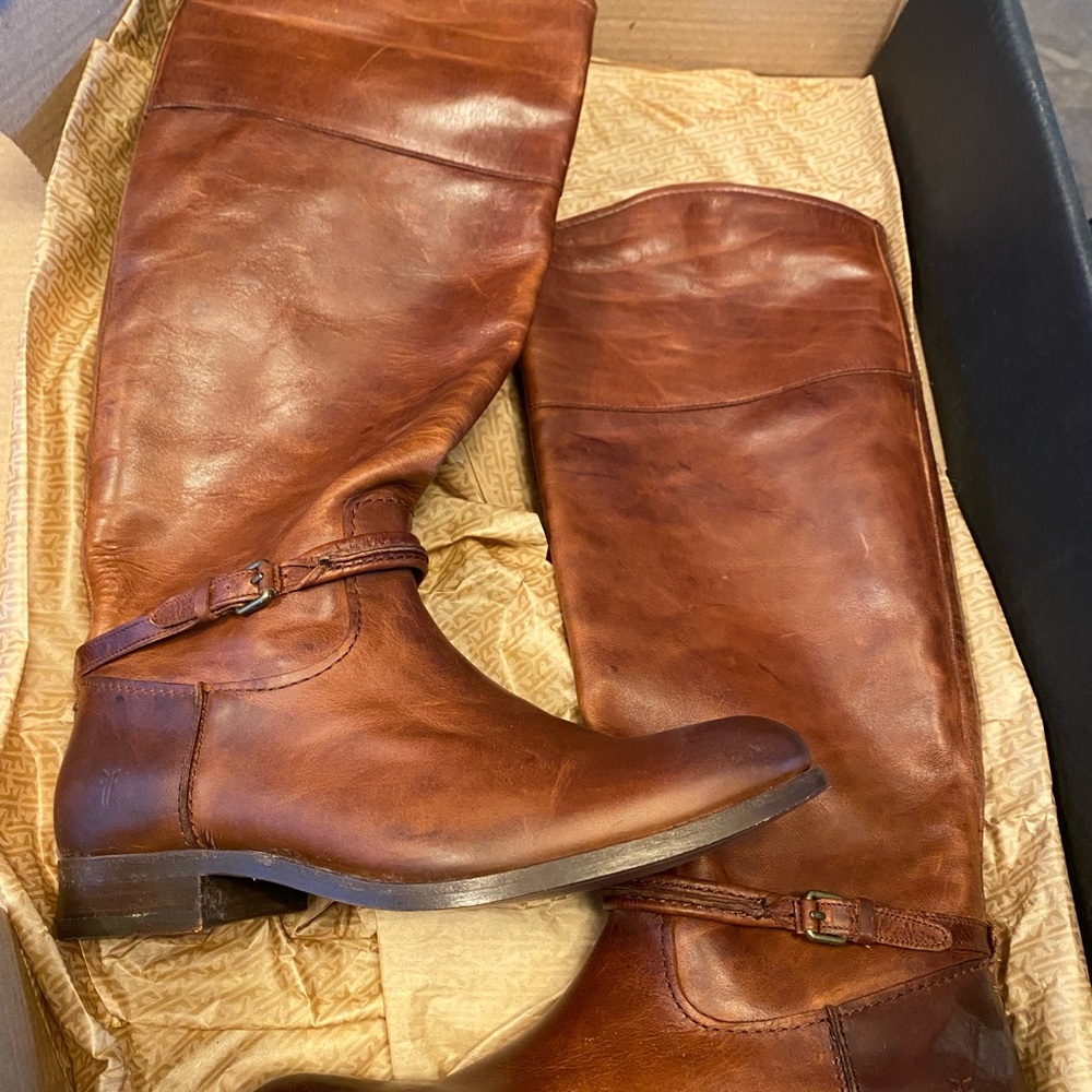 Frye Melissa Seam Tall Extended Calf Boots